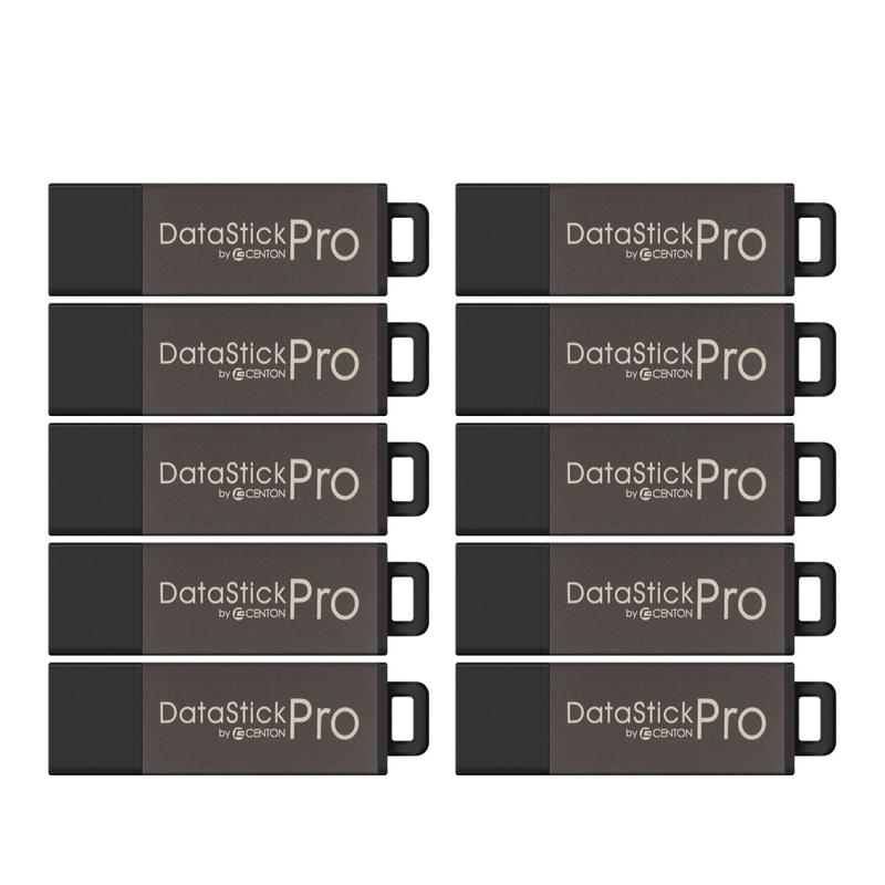 Centon DataStick Pro USB Flash Drives, USB 2.0, 4GB, Gray, Pack Of 100, S1-U2P1-4G100PK MPN:S1-U2P1-4G100PK