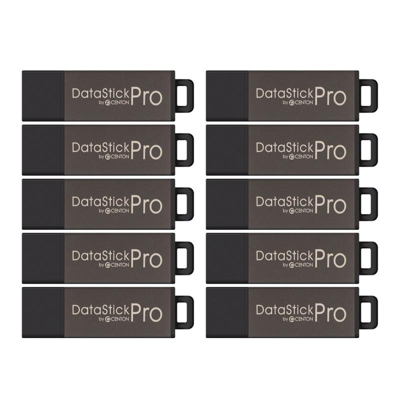 Centon DataStick Pro USB 2.0 Flash Drives, 8GB, Pro Gray, Pack Of 25 Flash Drives, S1-U2P1-8G25PK MPN:S1-U2P1-8G25PK