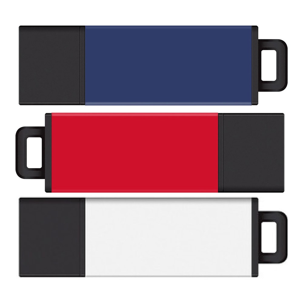 Centon DataStick Pro2 USB 2.0 Flash Drives, 16GB, Assorted Colors, Pack Of 3 Flash Drives, S1-U2T08-16-3 MPN:S1-U2T08-16-3