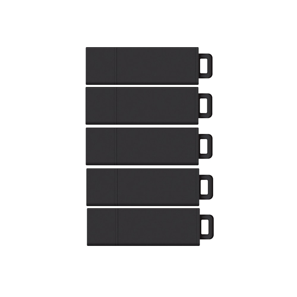 Centon DataStick Pro USB 2.0 Flash Drives, 64GB, Sport Black, Pack Of 5 Flash Drives, S1-U2W1-64G-5B MPN:S1-U2W1-64G-5B