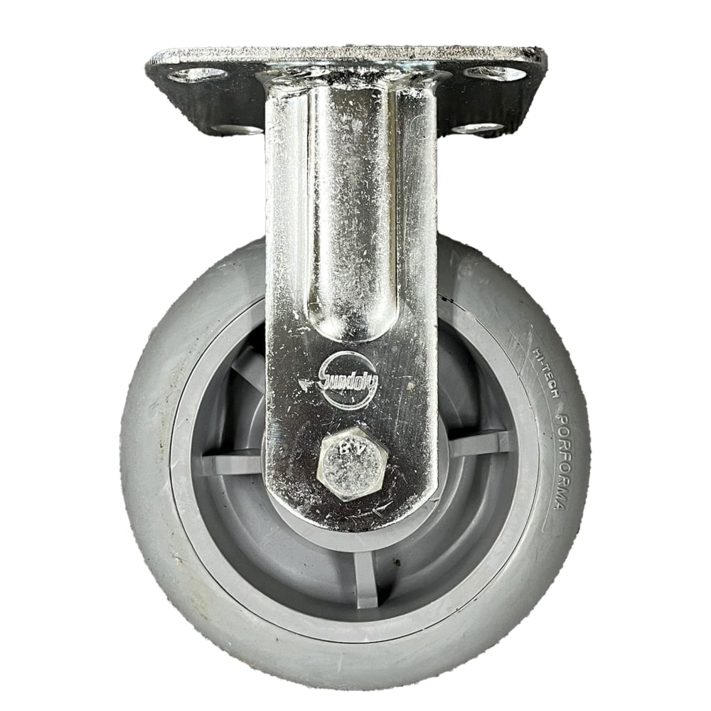 CSL Poly Casters, Rigid, 6in, Gray, Set Of 2 Casters MPN:P2005-6R