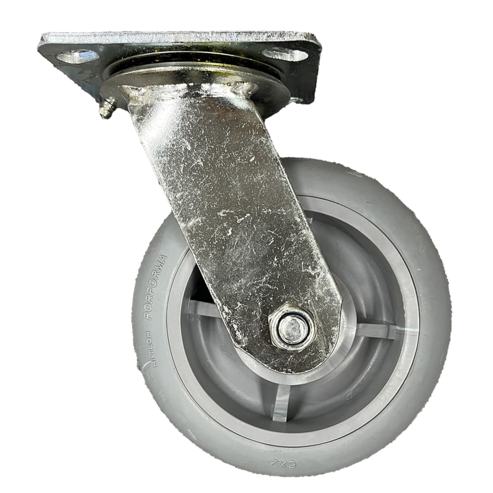CSL Poly Casters, Swivel, 6in, Gray, Set Of 2 Casters MPN:P2005-6S