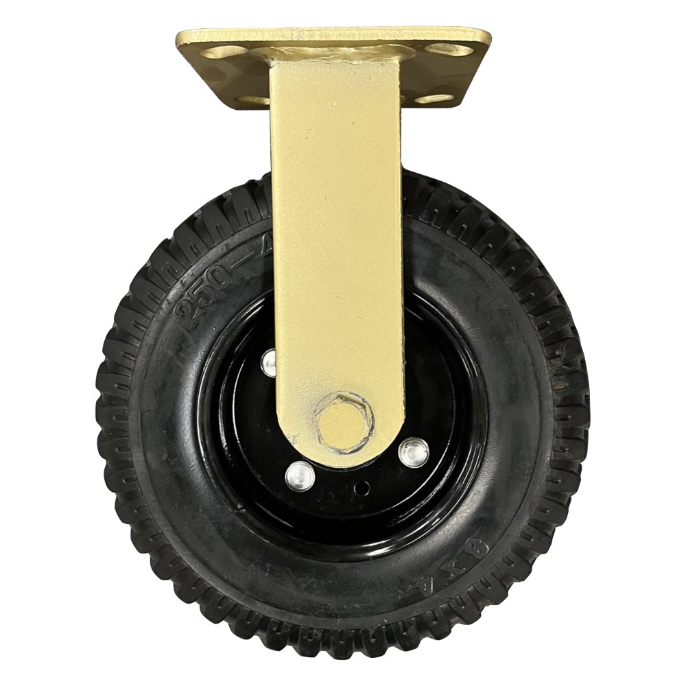 CSL Pneumatic Casters, Rigid, 8in, Black/Gold, 1 Caster MPN:P2533-10-8PR
