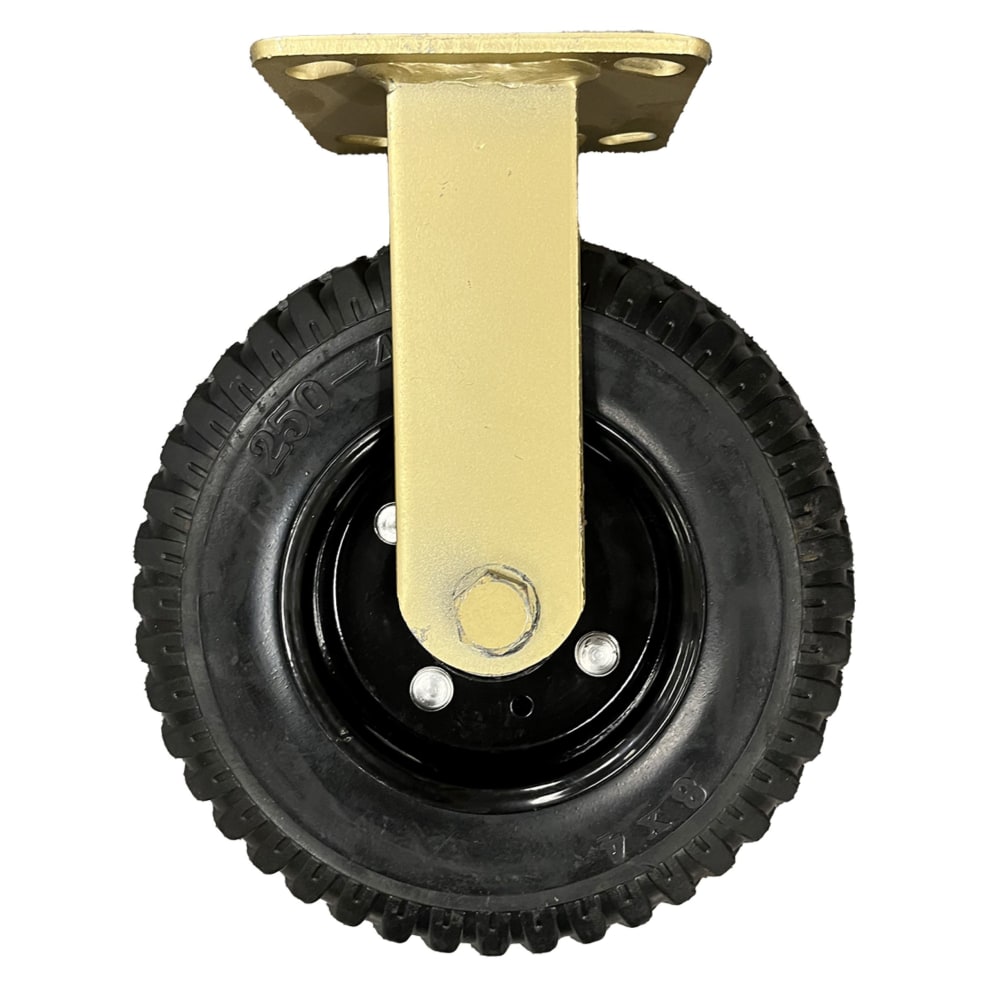 CSL Pneumatic Casters, Rigid, Black/Gold, Set Of 2 Casters MPN:P2533-10-8R