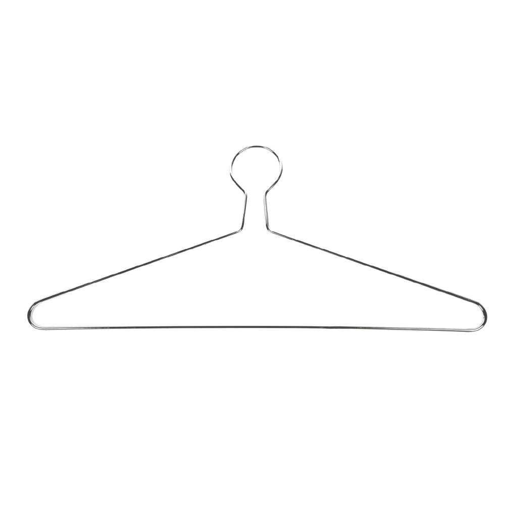 CSL Closed Loop Perma Clothes Hangers, 17in, Chrome, Pack Of 50 Hangers MPN:1060
