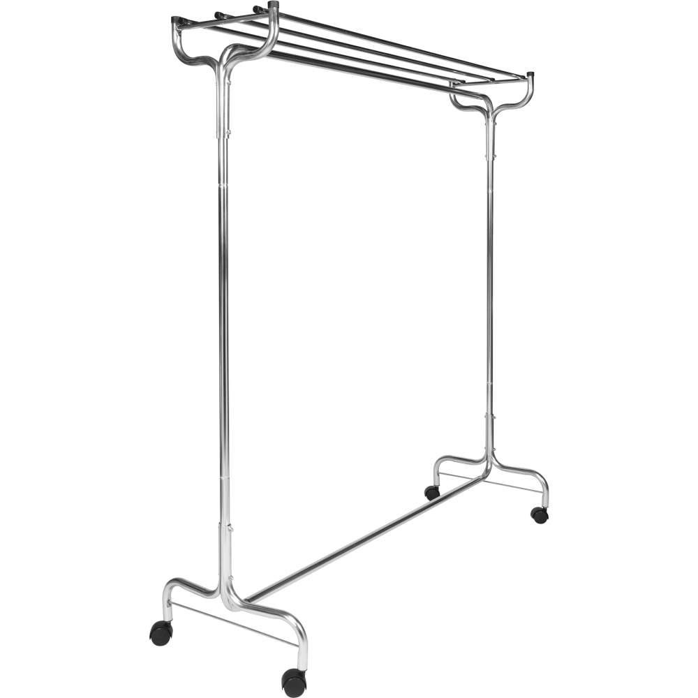 CSL Portable Coat Rack with Casters, 67inH x 20inW x 20inD, Silver MPN:1075-60