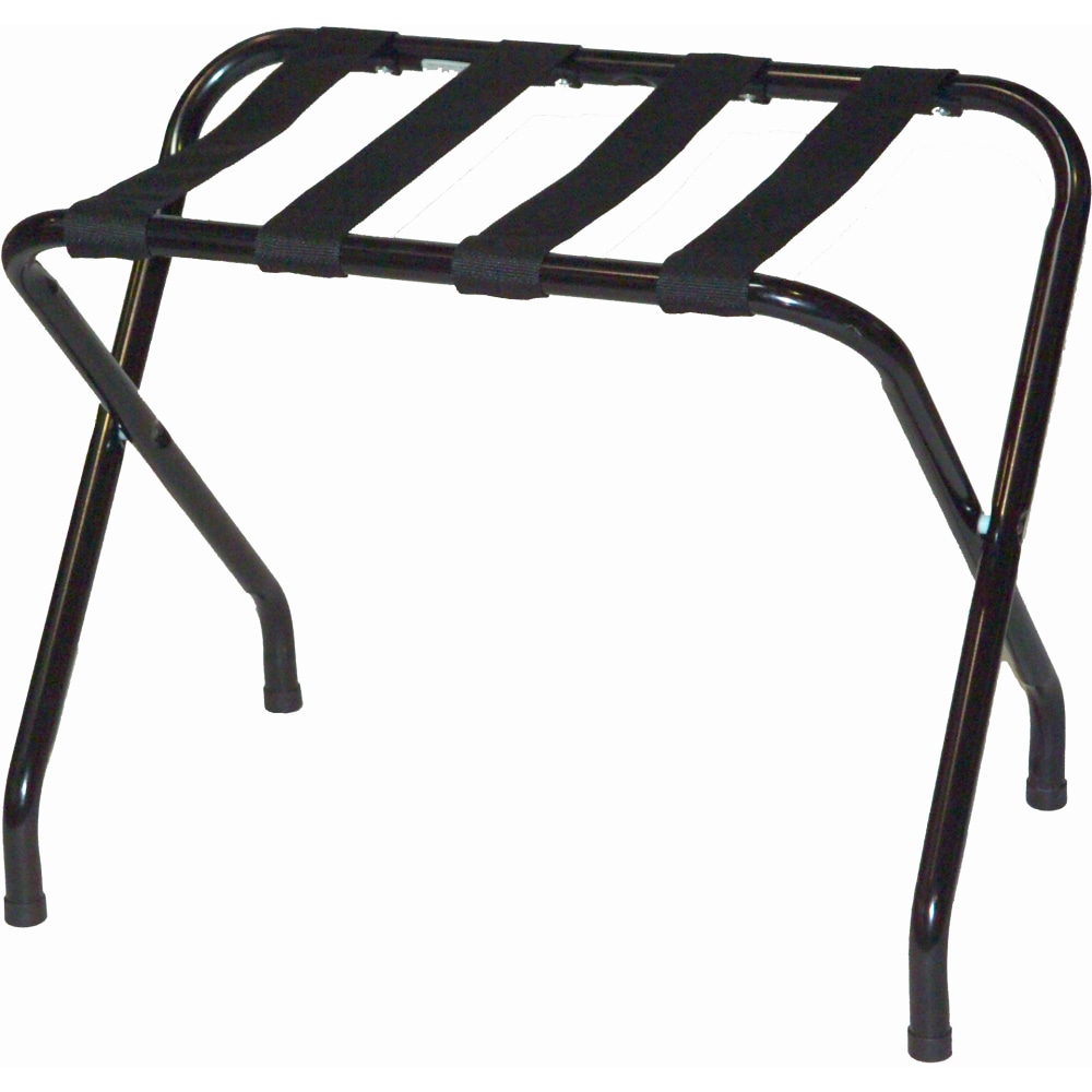 CSL Flat Top Metal Luggage Racks, 20inH x 26inW x 16inD, Black/Black, Pack Of 6 Racks MPN:155BL-BL