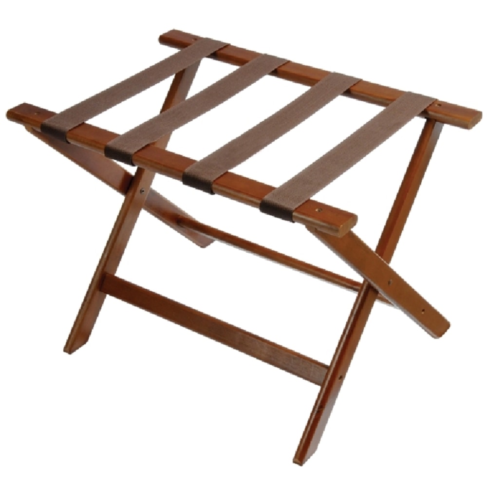 CSL Deluxe Wood Luggage Rack, 18inH x 26inW x 17inD, Dark MPN:177DK-1