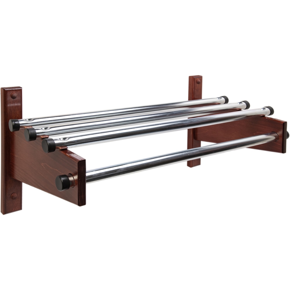 CSL TDE Series Wood Wall Rack, 2-3/4inH x 30inW x 12-1/2inD, Mahogany MPN:TDE-30M