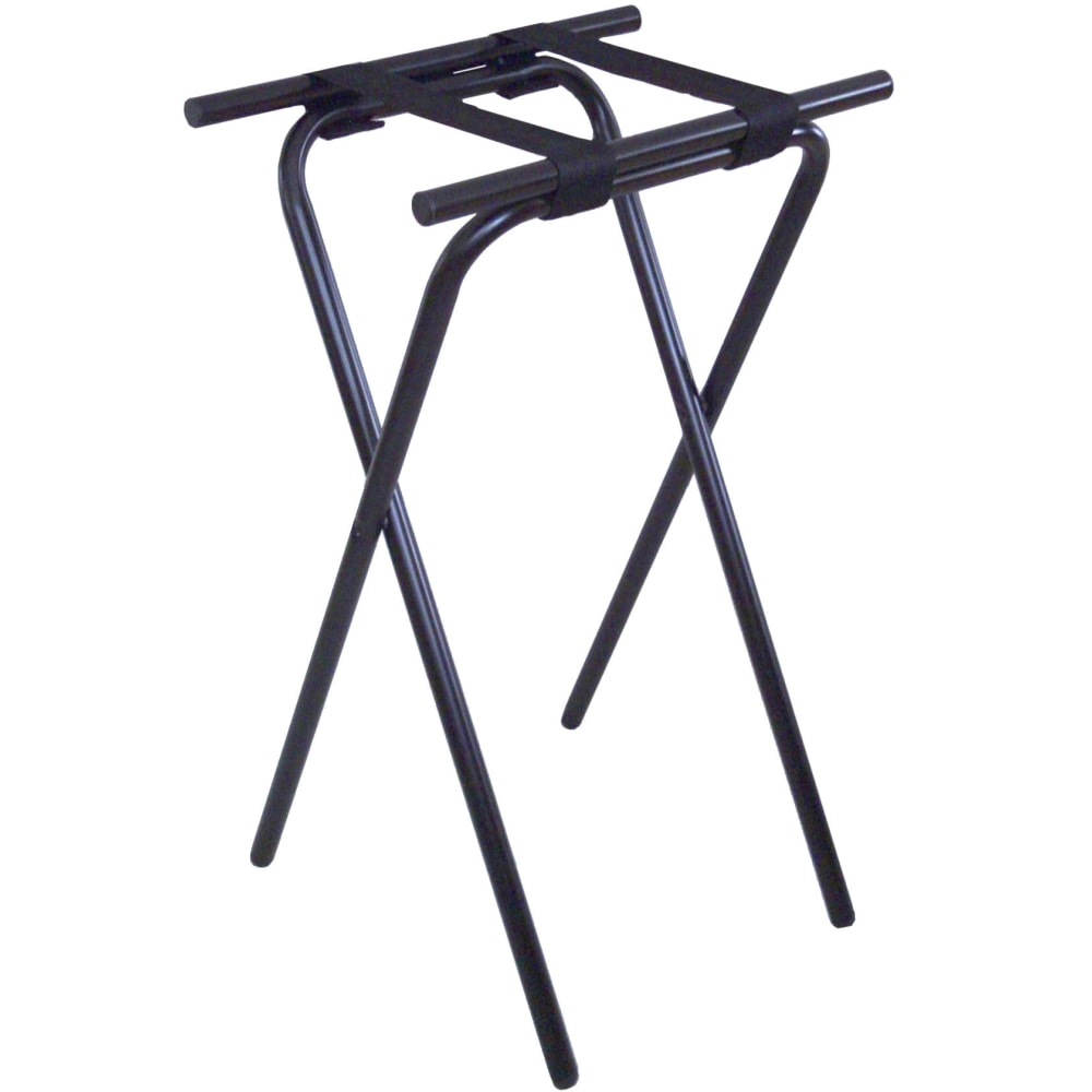 CSL Deluxe Steel Tray Stand, 31inH x 19inW x 15inD, Black/Black Straps MPN:1053BL-1