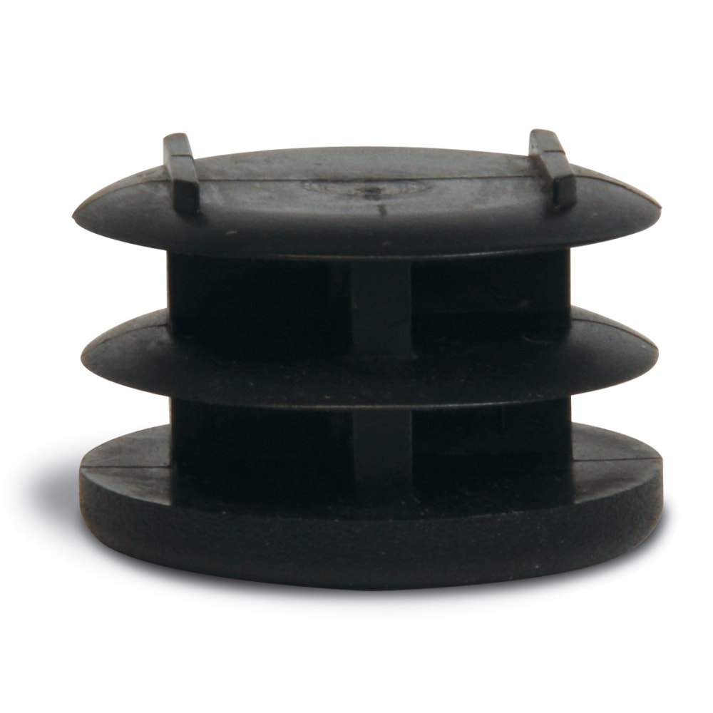 CSL Replacement end plug for CSL metal tray stands, 1in flat, black MPN:P136-4-24