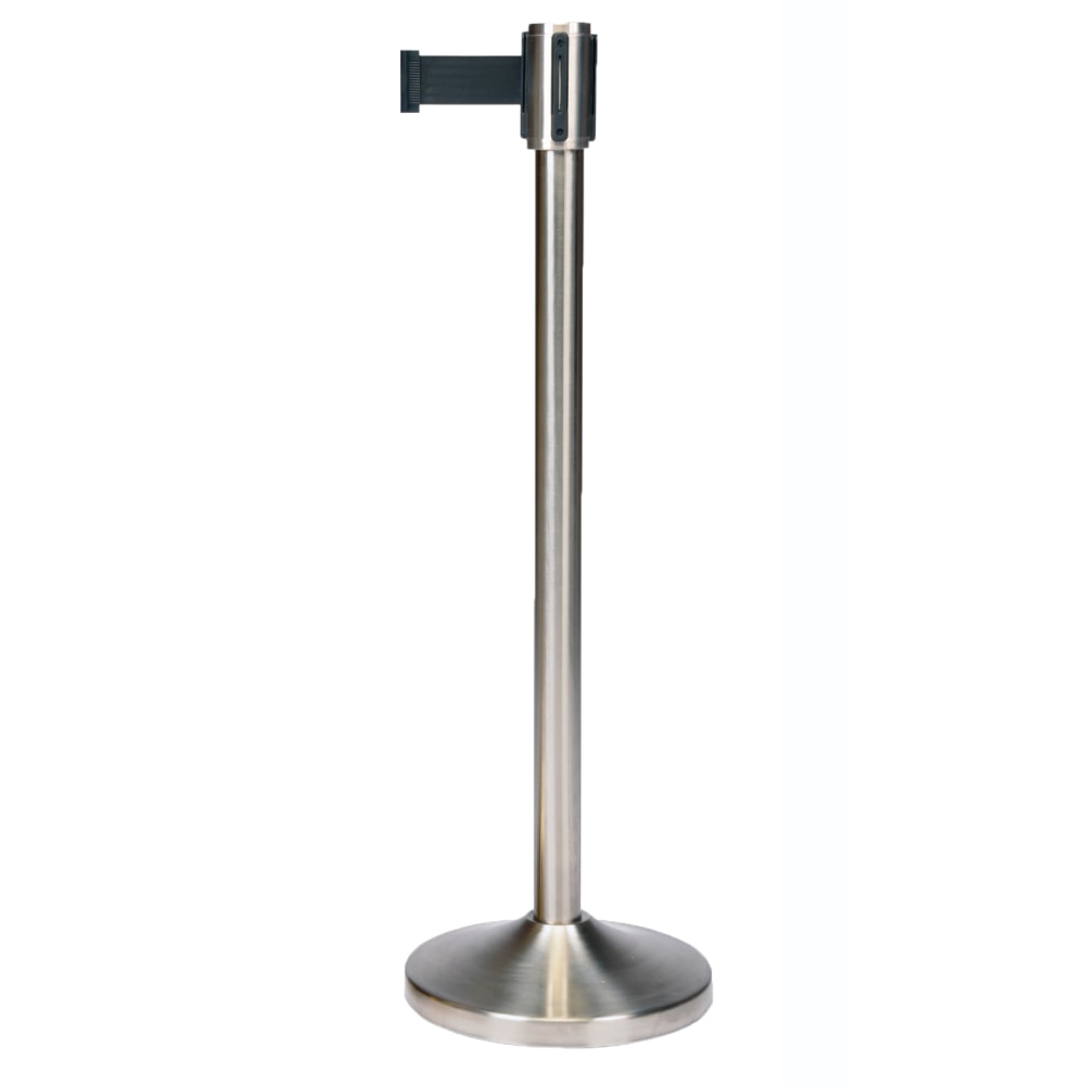 CSL Stanchions With 9ft Retractable Belts, Stainless, Pack Of 2 Stanchions MPN:5500SS-BLK