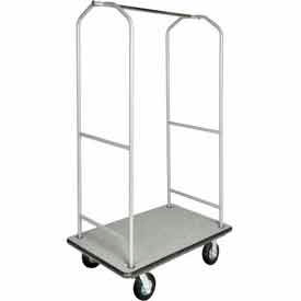 CSL Economy Bellman Cart Silver Metallic Gray Carpet & Black Bumper 6