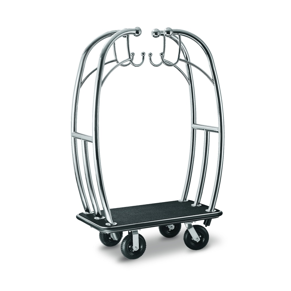 CSL Angel-Style Luggage Cart, 71-1/2inH x 48inW x 24inD, Black MPN:3699BK-010-BLK