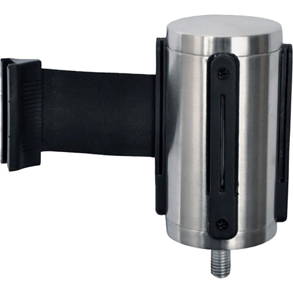 CSL Replacement belt head for CSL stanchion, 5in high, Stainless steel; Retractable 9.5 ft BLACK belt MPN:5521-BLK