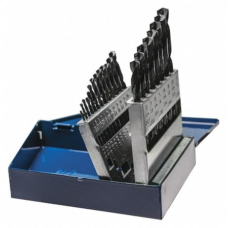 21 Piece Pro Grade Black Oxide Drill Bit Set MPN:24021