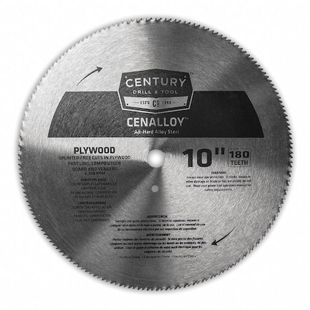 Plywood Circular Saw Blade 10 in., 180T MPN:08216