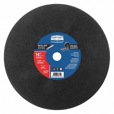 Type 1A Metal For Chop Saws and Stationary Machine Cut-Off Wheels MPN:08715