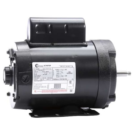 Pump Motor, Permanent Split Capacitor, 1 HP, 208-230V AC, 3, 450 Nameplate RPM, L56HCZ Frame MPN:B586