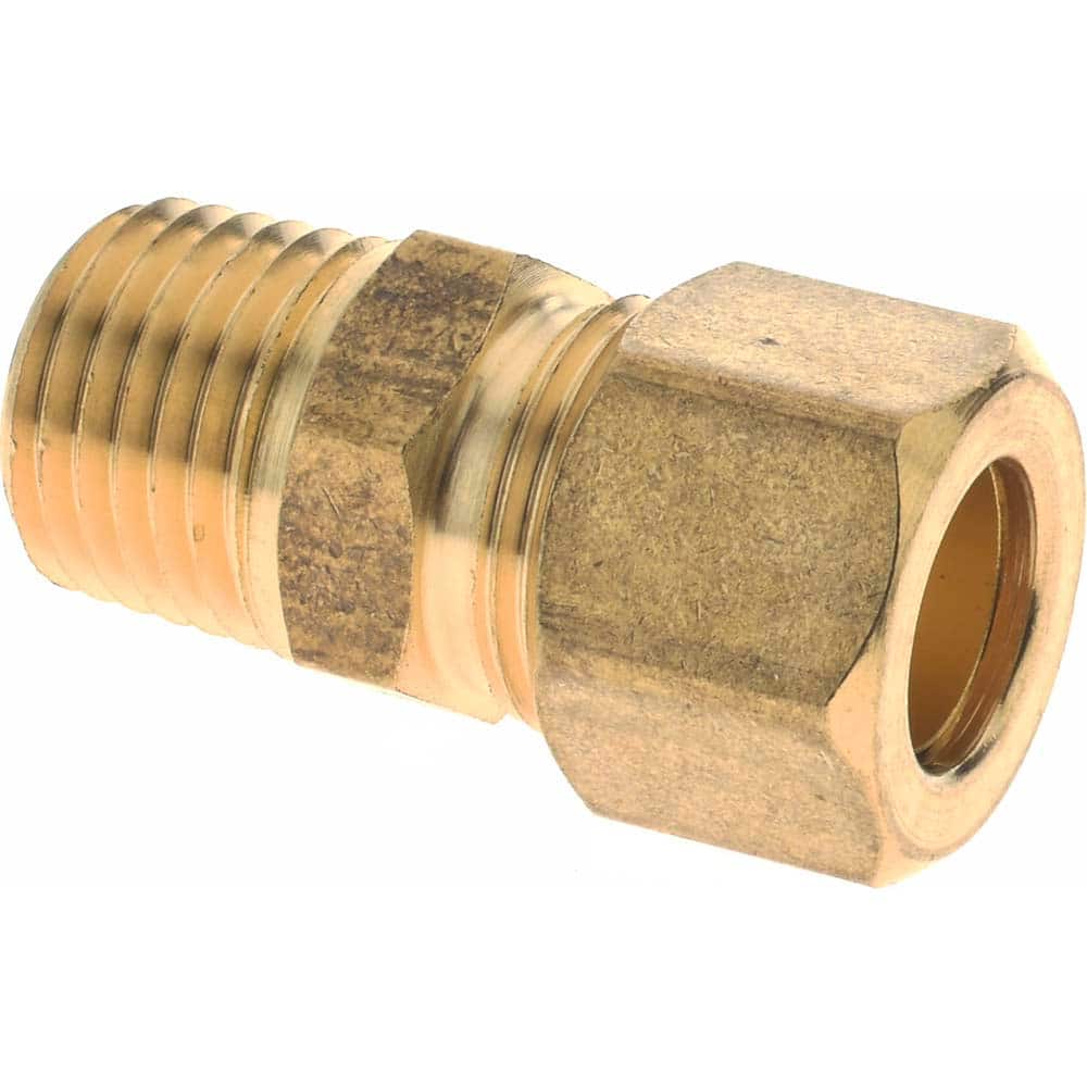 Compression Tube Connector: 1/4 in Thread, Compression x MNPT MPN:68A-6B Compression Tube Connector: 1/4 in Thread, Compression x MNPT MPN:68A-6B