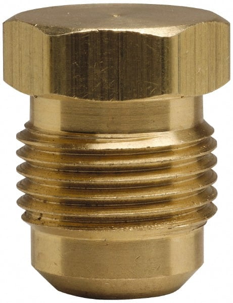 Brass Flared Tube Plug: 1/2 in Tube OD, 3/4-16 Thread, 45 ° MPN:P2-8 Brass Flared Tube Plug: 1/2 in Tube OD, 3/4-16 Thread, 45 ° MPN:P2-8