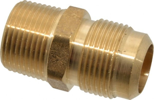 Brass Flared Tube Connector: 3/4 in Tube OD, 3/4 Thread, 45 ° MPN:U1-12E Brass Flared Tube Connector: 3/4 in Tube OD, 3/4 Thread, 45 ° MPN:U1-12E