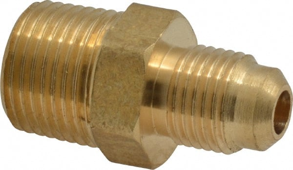 Brass Flared Tube Connector: 5/16 in Tube OD, 3/8 Thread, 45 ° MPN:U1-5C Brass Flared Tube Connector: 5/16 in Tube OD, 3/8 Thread, 45 ° MPN:U1-5C