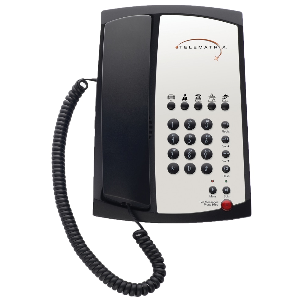 TeleMatrix 3100 Series Phone, With 5 Guest Keys/Speakerphone, Black, 311491 MPN:311491