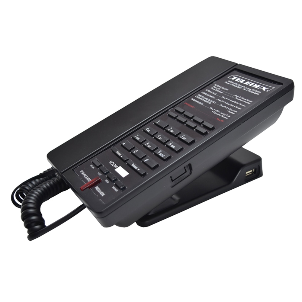 Teledex E-Series Corded Phone, Black, EA011000S08D MPN:EA011000S08D