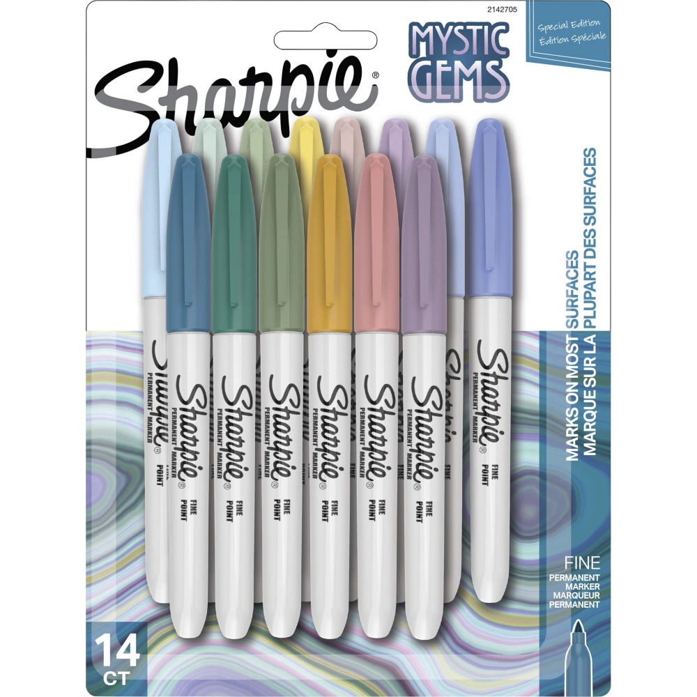 Sharpie Mystic Gems Permanent Markers - Multi Ink - 14 / Pack MPN:2142705