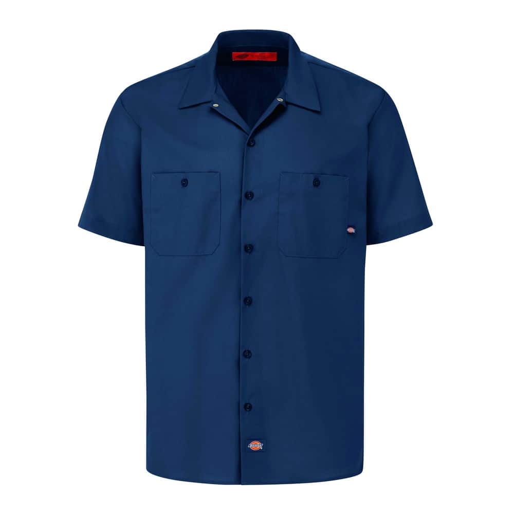 Shirts; Garment Style: Short Sleeve Tail-Long ; Garment Type: General Purpose ; Size: Large ; Color: Dark Navy Blue ; Material: Cotton; Polyester ; Chest Size (Inch): 42 to 44 MPN:S535NV TL L