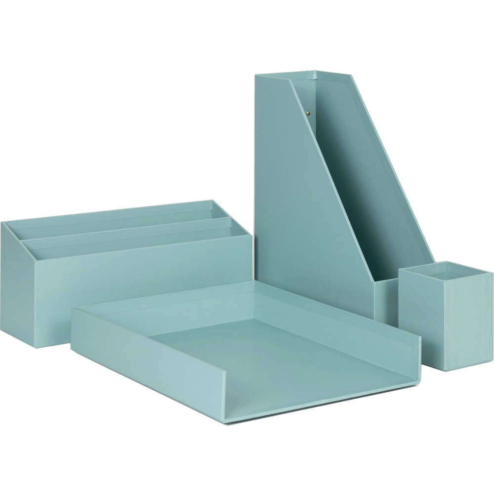 U Brands 4-Piece Desk Organization Kit, Teal MPN:3630U0002