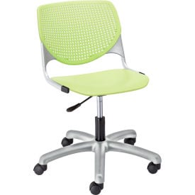 KFI Poly Task Chair with Casters and Perforated Back - Lime Green TK2300-P14