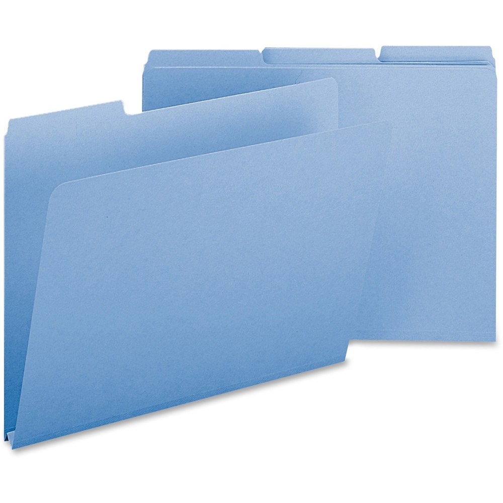 Smead Expanding File Folders, 1in Expansion, Letter Size, 1/3 Cut, 100% Recycled, Blue, Box Of 25 MPN:21530