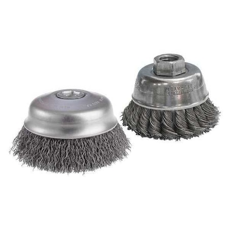 Cup Brush, 3.5, Cup Knt, 0.020, SS, 5/8-11 AH MPN:60091