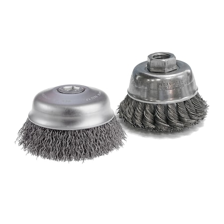 Wire Cup, 4, .014 Crimp, Carbon, 5/8-11 MPN:60562