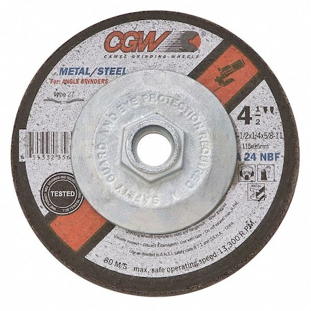 7X1/4X5/8-11 A24-N-Bf Steel T27 Dp Ct Whl MPN:35643