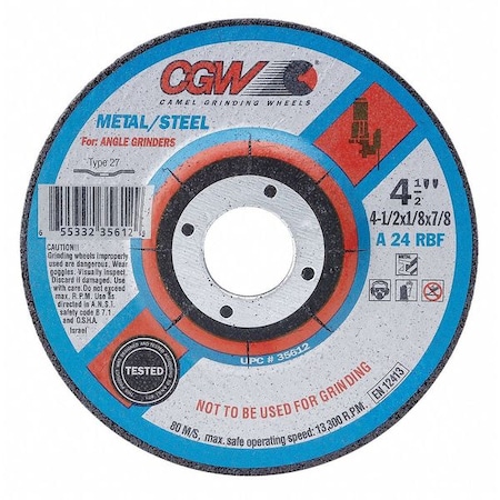 9X1/8X7/8 A24-R-Bf STEELT27 Dp Ct Whl MPN:35648