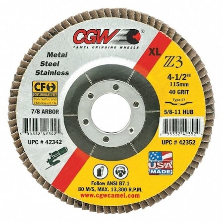 4X5/8 T29 Z3 Reg 60 Gritflap Disc MPN:42124