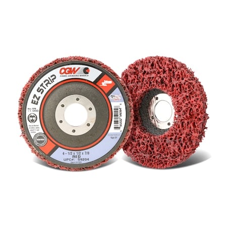 Strip Whl, 4.5x5/8-11, SC Extra CRS, Red MPN:59205