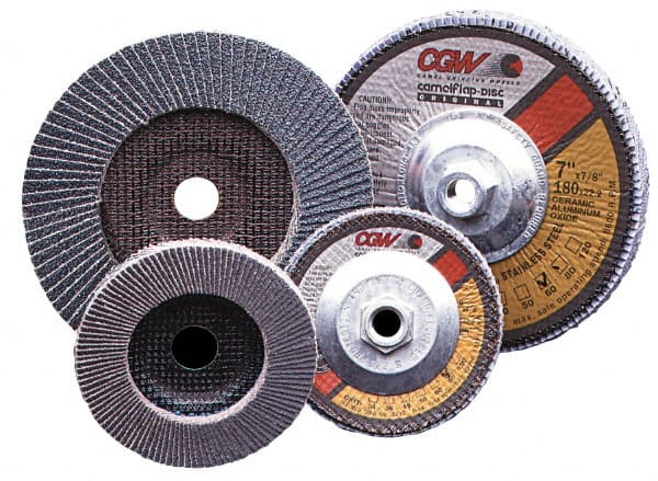 Flap Disc: 7/8 in Hole, 40 Grit, Zirconia Alumina, Type 29 MPN:42562 Flap Disc: 7/8 in Hole, 40 Grit, Zirconia Alumina, Type 29 MPN:42562