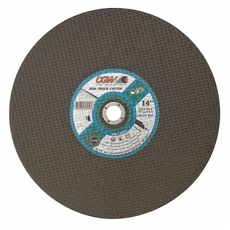 Abrasive Cut-Off Wheel, Type 1, 16 in Dia, 1/8 in Thick, 7/8 in Arbor Hole Size, 24 Grit MPN:36163