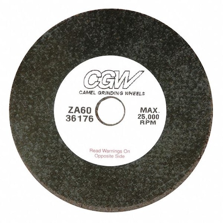 Abrasive Cut-Off Wheel, Type 1, 3 in Dia, 1/32 in Thick, 3/8 in Arbor Hole Size, 60 Grit MPN:36176