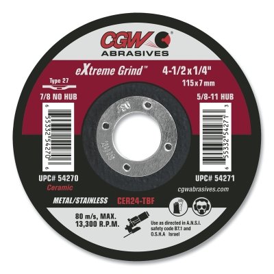 7 X 1/4 X 5/8-11 T27 CER24-T-Bf Grinding Whl MPN:54277