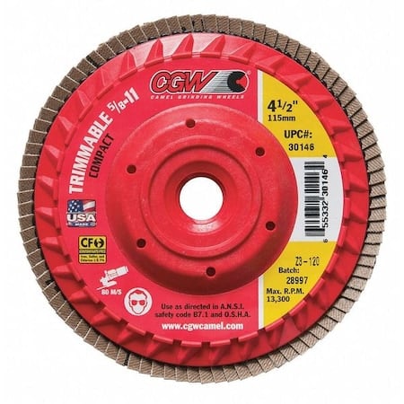 Flap Disc, 4.5x5/8-11, Z3-120G, ZA MPN:30146