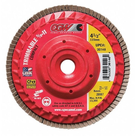 Flap Disc, 6x5/8-11, Z3-40G, ZA, Hub MPN:30162