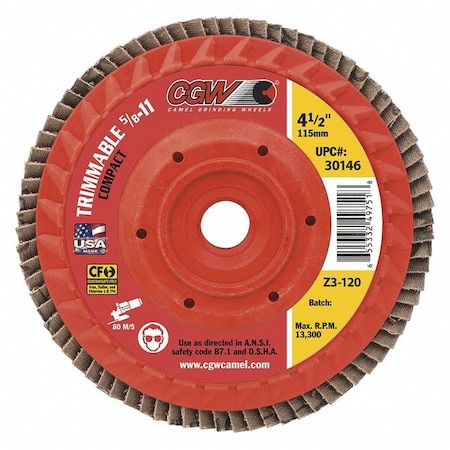 Flap Disc, 4.5x5/8-11, C3-40G Cer MPN:30202