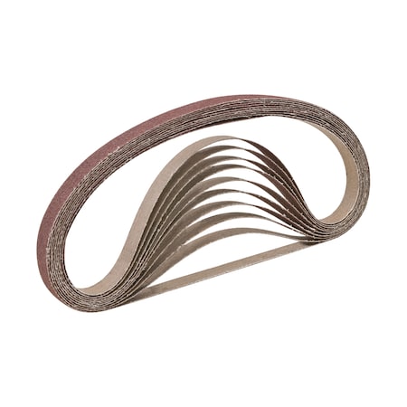 Sanding Belt, 0.5x18, A3xWt., Belt, 80G, 1/2