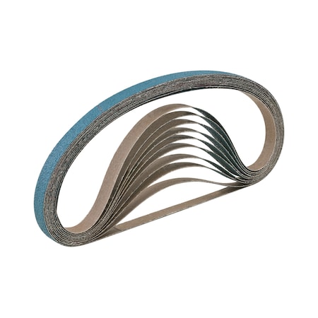 Sanding Belt, 0.5x18, Z3 Y Wt., Belt, 36G, 1/2