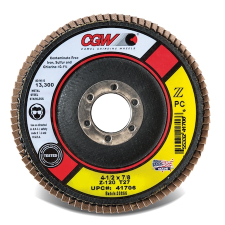 4-1/2 X 5/8-11 T27 Z-Pcxl 60G MPN:41754
